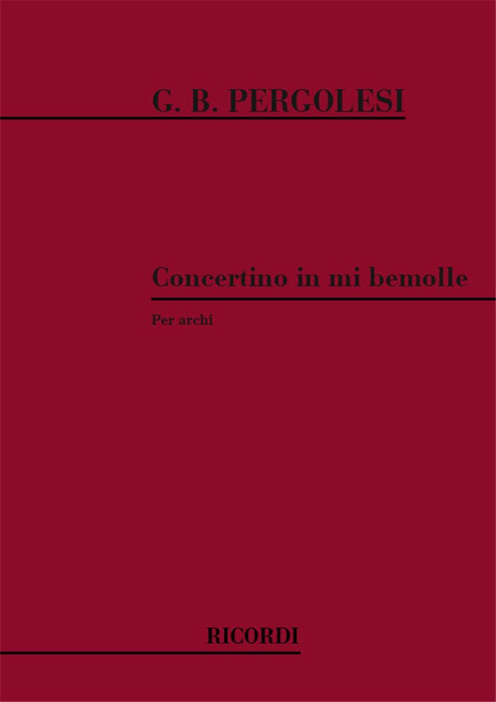 Concertino Per Archi In Mi Bem.